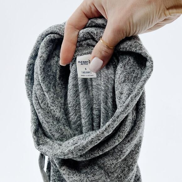 Old Navy Heathered Gray Active Long Sleeve Mock Neck Top Size Small - Picture 4 of 4